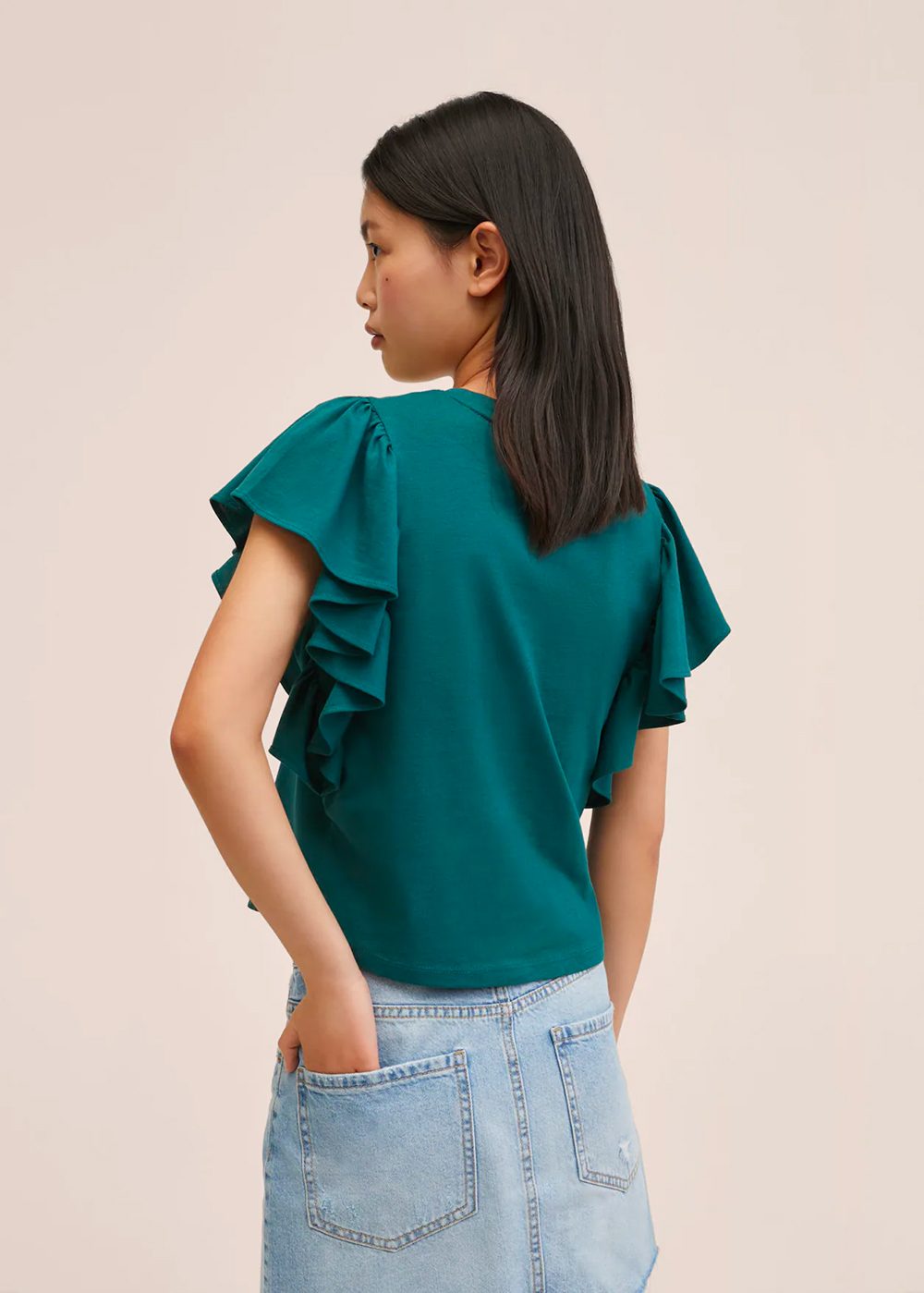 Frills cotton t-shirt - تصویر 3